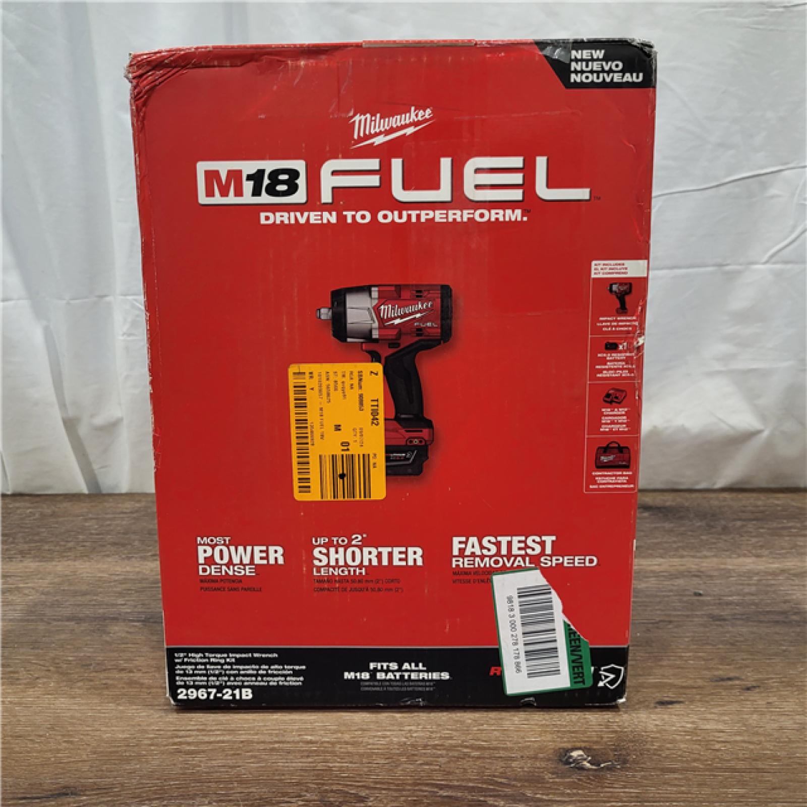 AS-IS Milwaukee 2967-21B M18 FUEL 1/2 High Torque Impact Wrench W/ Friction Ring 5.0Ah Kit