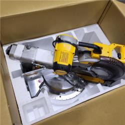 AS-IS DEWALT 15 Amp Corded 12 in. Double Bevel Sliding Compound Miter Saw with XPS Technology, Blade Wrench and Material Clamp