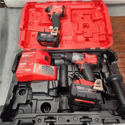 AS-IS Milwaukee M18â„¢ FUELâ„¢ 2-Tool Hammer Drill/Impact Driver Combo Kit - by International Tool