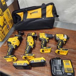 AS-IS  DEWALT 20V MAX* XR 4-Tool Combo Kit