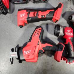 HOUSTON LOCATION - AS-IS (APPEARS LIKE NEW) M18 18V Lithium-Ion Cordless Combo Kit (5-Tool) with (2) Batteries, Charger and Tool Bag