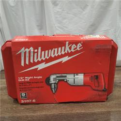 AS-IS Milwaukee 7 Amp Corded 1/2 in. Corded Right-Angle Drill Kit with Hard Case