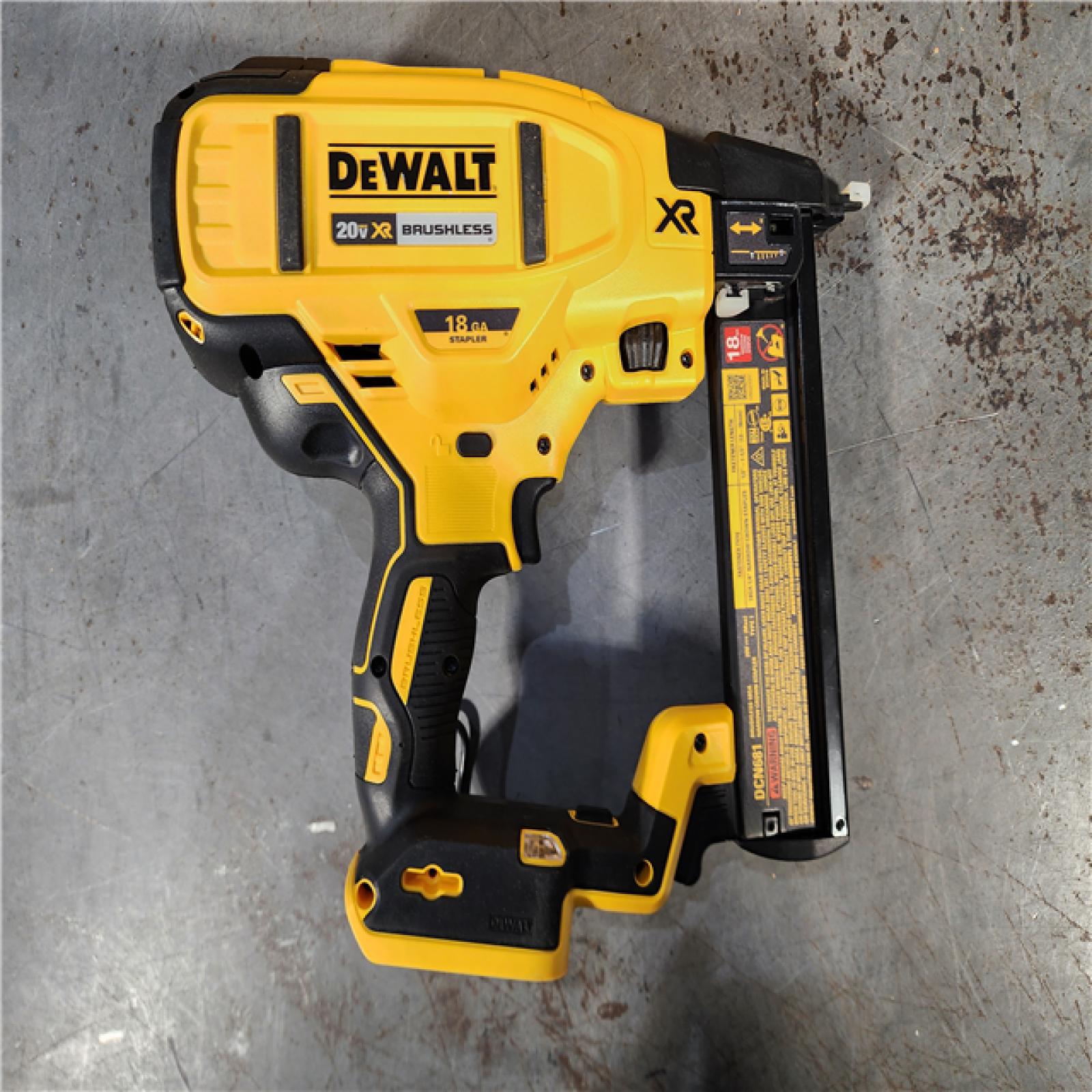 HOUSTON LOCATION - AS-IS DEWALT Cordless 18-Gauge Narrow Crown Stapler (Tool Only)