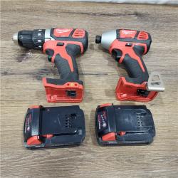 AS-IS Milwaukee M18 18V Cordless Brushed 2 Tool Drill/Driver and Impact Driver Kit