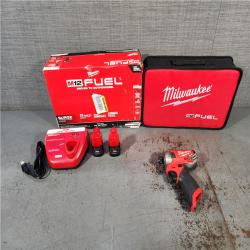 HOUSTON LOCATION - AS-IS M12 FUEL SURGE 12V Lithium-Ion Brushless Cordless 1/4 in. Hex Impact Driver Compact Kit W/Two 2.0Ah Batteries, Bag