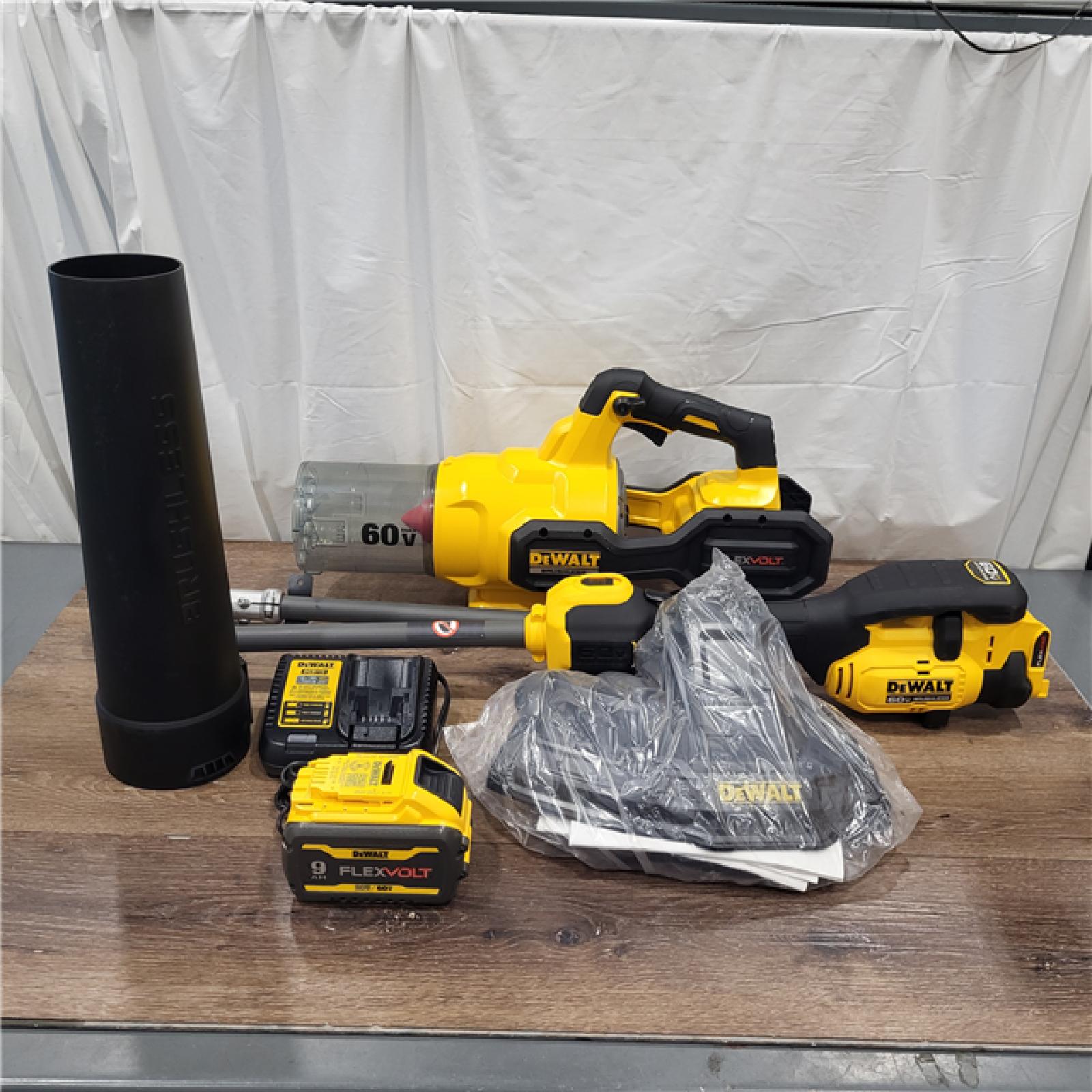 AS-IS DEWALT 60V MAX 17 in. Cordless Battery Powered String Trimmer and Leaf Blower Combo Kit