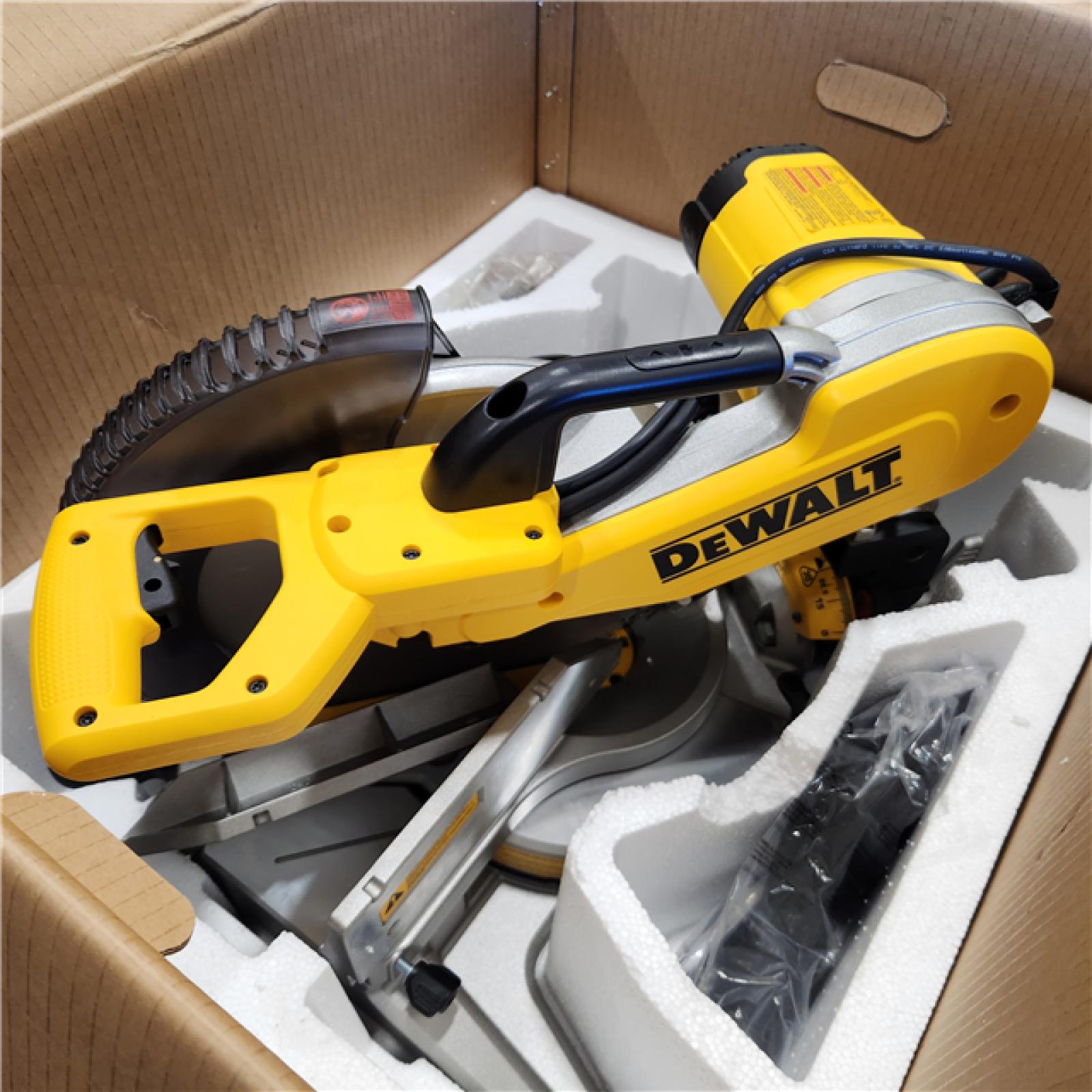 AS-IS DeWalt 15 Amp Corded 12 in. Compound Double Bevel Miter Saw