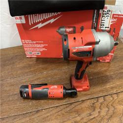 AS-ISM12/M18 12/18V Lithium-Ion Cordless 3/8 in. Ratchet and 1/2 in. High Torque Impact Wrench with Friction Ring Combo Kit