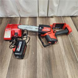 AS IS MILWAUKEE M18 FUEL 8 in. 18V Lithium-Ion Brushless HATCHET Pruning Saw Kit with 6Ah High Output Battery and Charger