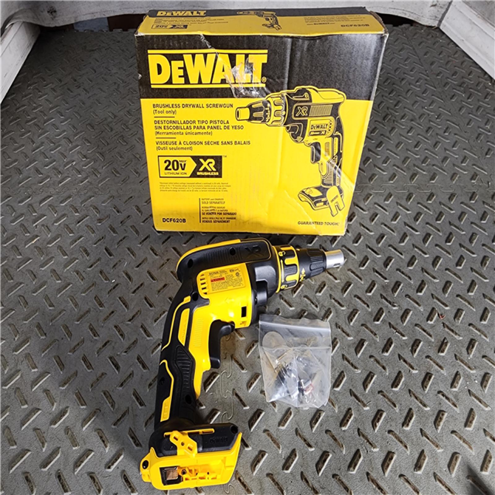 HOUSTON LOCATION - AS-IS (APPEARS LIKE NEW) DEWALT DCF620B 20V MAX XR Lithium-Ion Brushless Cordless Drywall Screwgun 4,400 RPM (Tool Only)