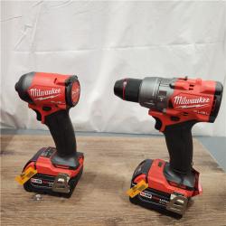 AS-IS Milwaukee M18 FUEL 18V Lithium-Ion Brushless Cordless Hammer Drill and Impact Driver Combo Kit (2-Tool) with 2 Batteries