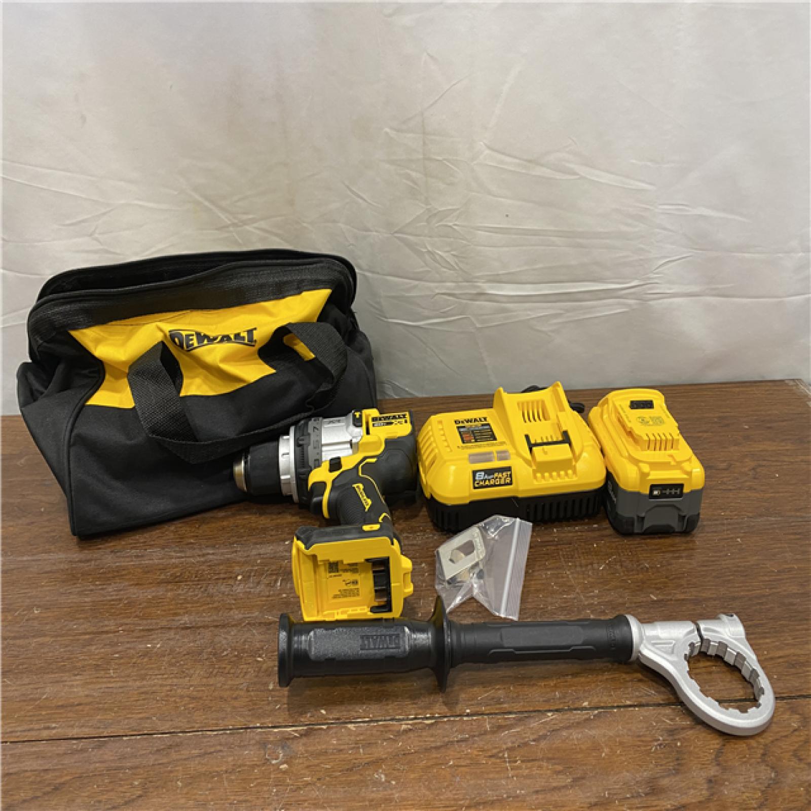 AS-ISDEWALT 20V XR Lithium-Ion Cordless Hammer Drill Kit with 8.0 Ah Battery, Charger and Kit Bag