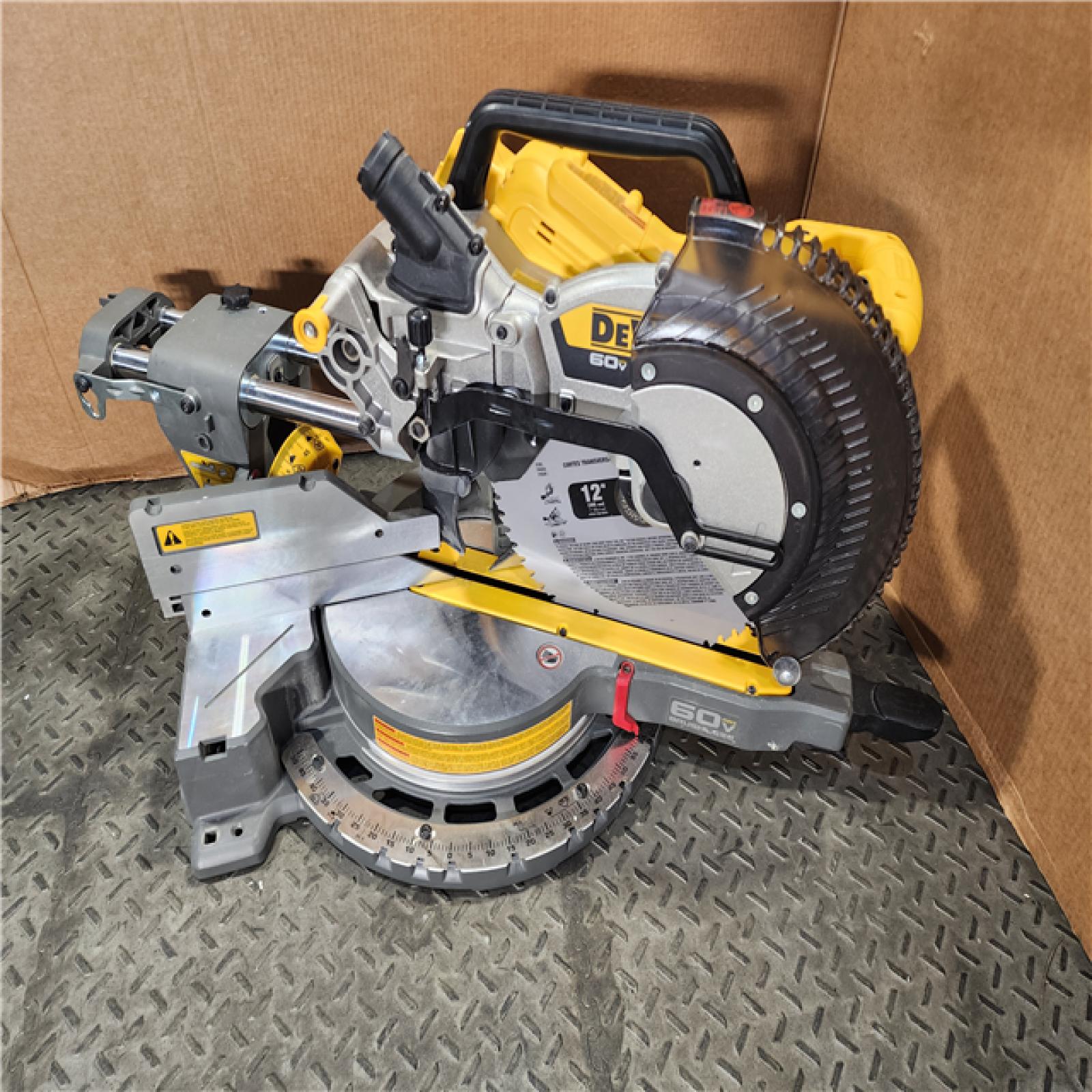 HOUSTON LOCATION - AS-IS DEWALT 60V Lithium-Ion 12 in. Cordless Sliding Miter Saw (Tool Only)