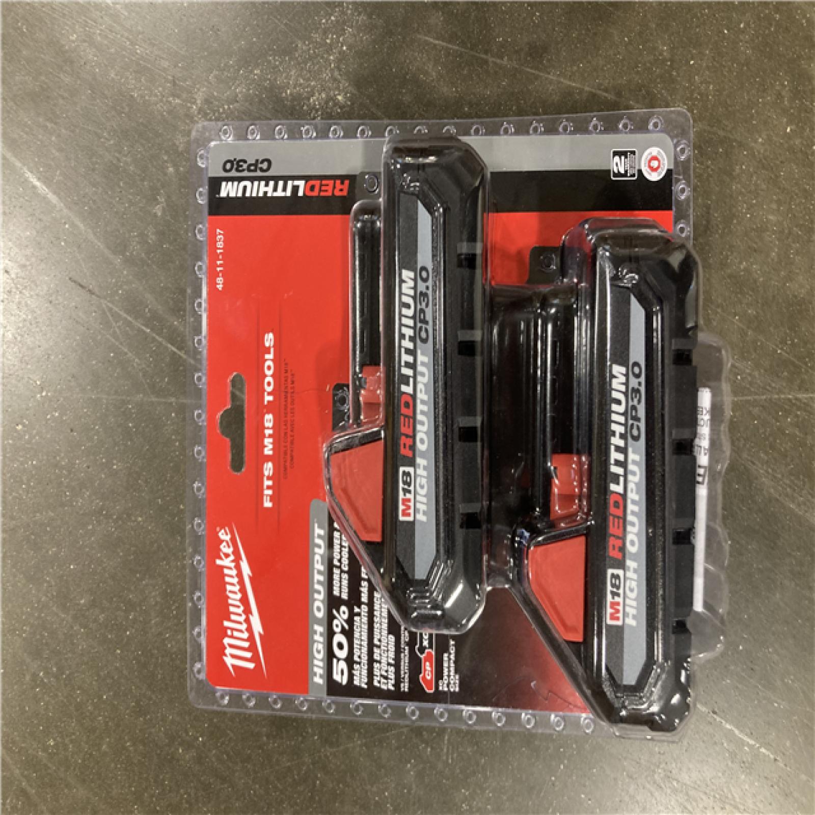 NEW! - Milwaukee M18 18V Lithium-Ion HIGH OUTPUT CP 3.0Ah Battery Pack (2-Pack)