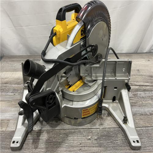 AS-IS  DEWALT 15 Amp Corded 10 in. Compound Single Bevel Miter Saw