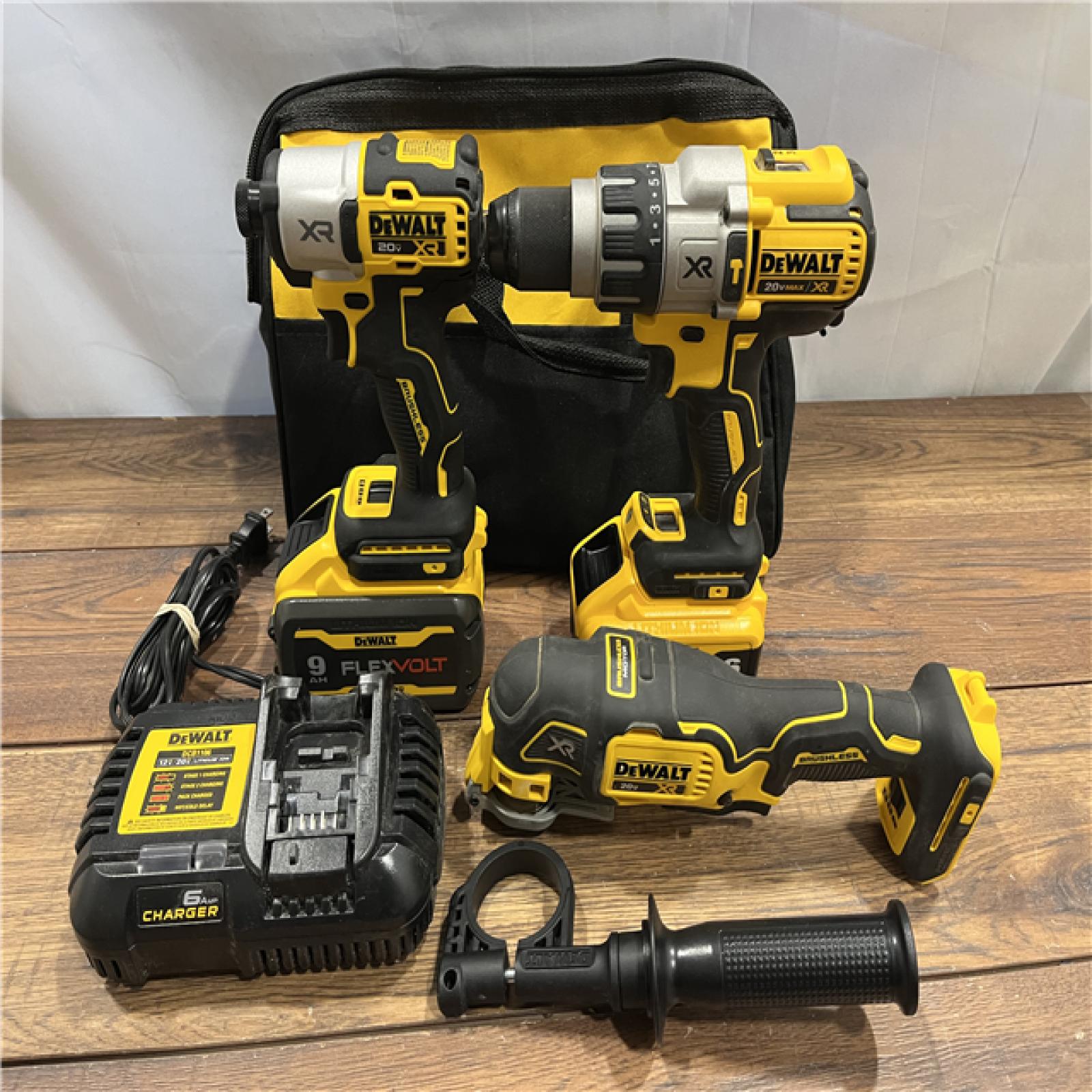 AS IS DEWALT Brushless Hammer Drill/Impact  Oscillating Tool Combo Kit,