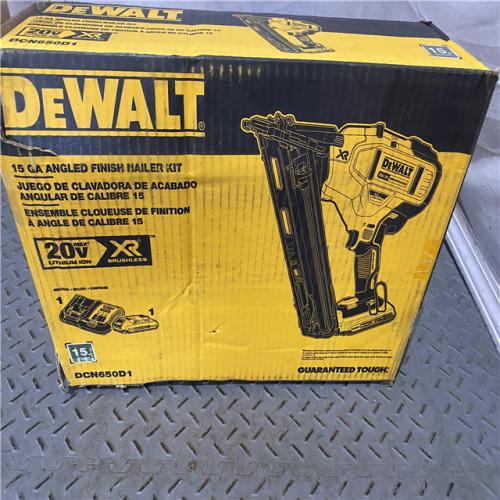 Houston location AS-IS DEWALT 20V MAX XR 15 Ga. Cordless 34 Deg Nailer 20 V