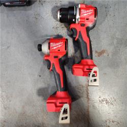 HOUSTON LOCATION - AS-IS M18 18V Lithium-Ion Brushless Cordless Compact Drill/Impact Combo Kit (2-Tool) W/(2) 2.0 Ah Batteries, Charger & Bag