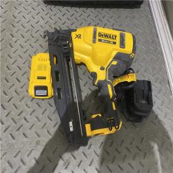 Houston location AS-IS DeWalt DCN660D1 20V 16 Gauge Cordless Angled Finish Nailer Kit W/ 2Ah Battery