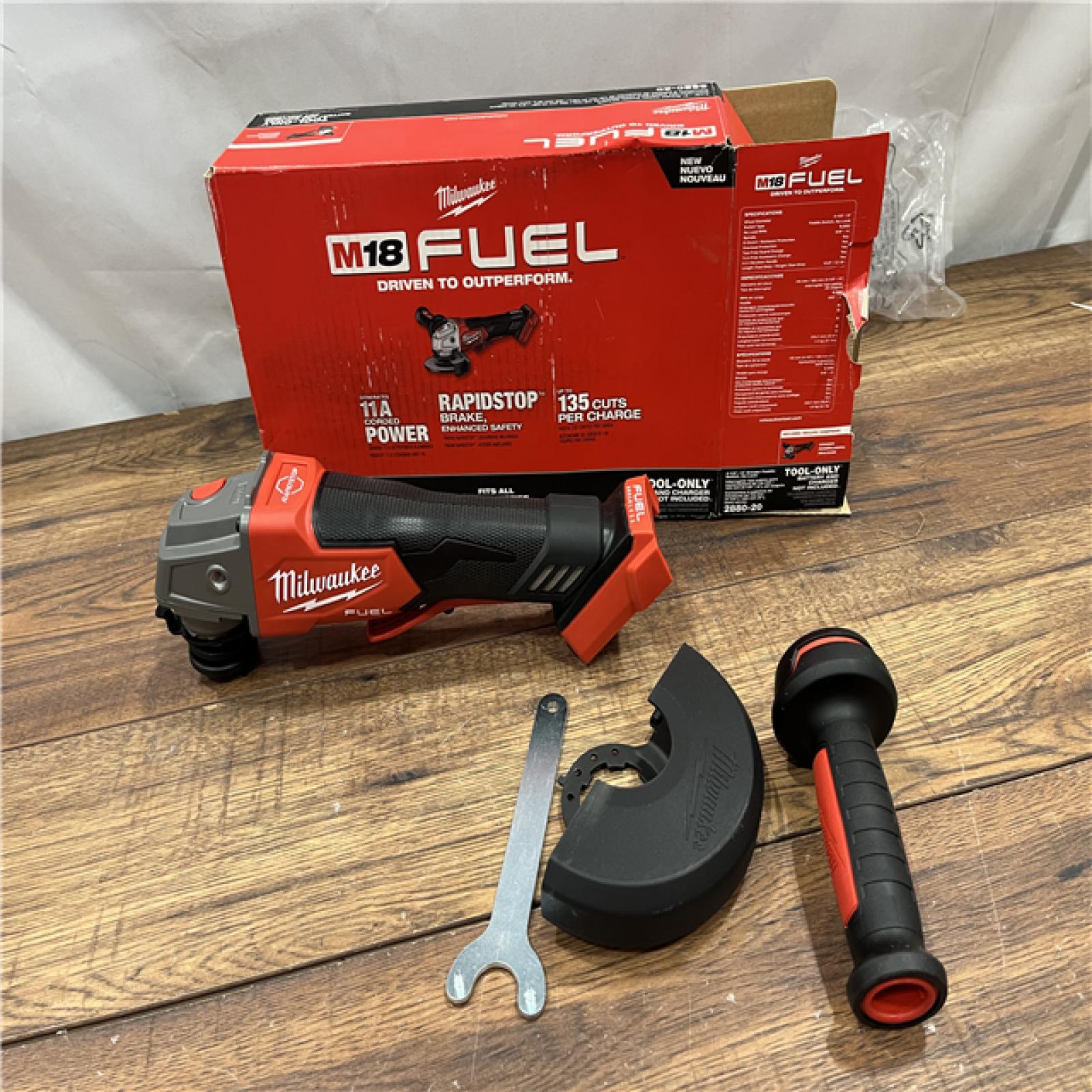 AS-IS Milwaukee 2880-20 M18 FUEL 18-Volt Lithium-Ion Brushless Cordless 4-1/2 in./5 in. Grinder W/Paddle Switch (Tool-Only)