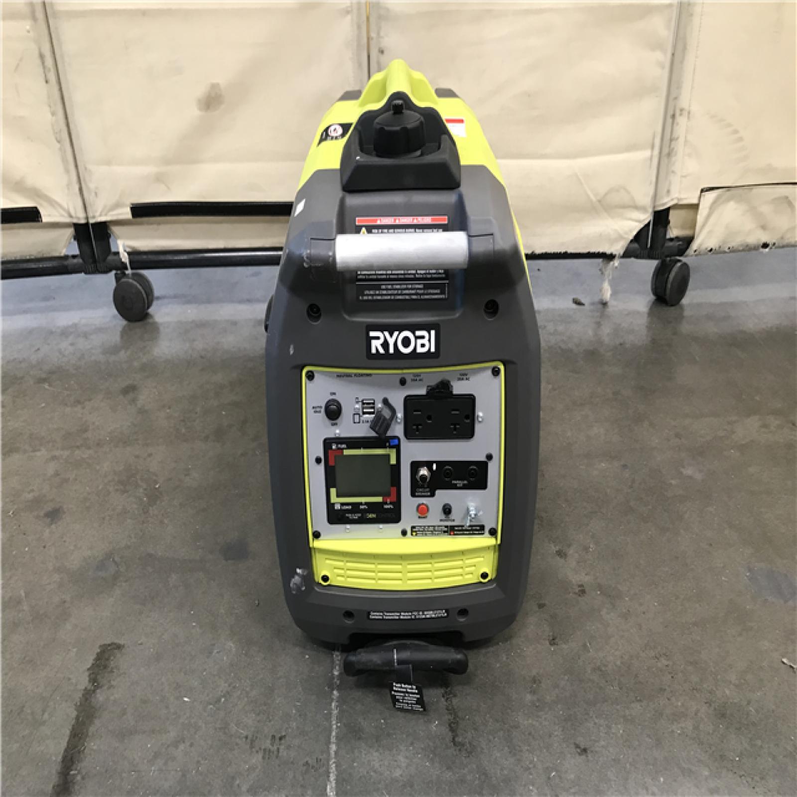 California AS-IS RYOBI 2,300-Watt Recoil Start Bluetooth Super Quiet Gasoline Powered Digital Inverter Generator with CO Shutdown Sensor