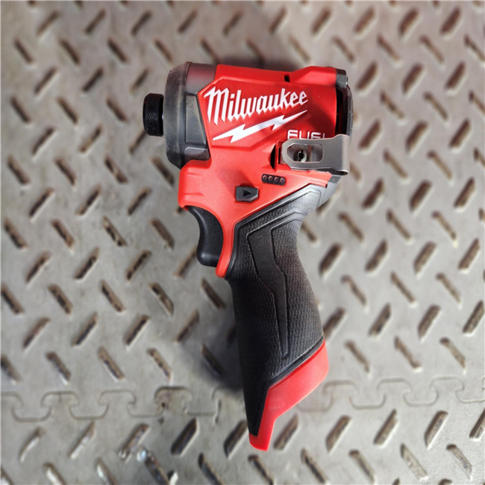 HOUSTON LOCATION - AS-IS Milwaukee M12 FUEL 12-Volt Lithium-Ion Brushless Cordless 1/4 in. Hex Impact Driver Compact Kit