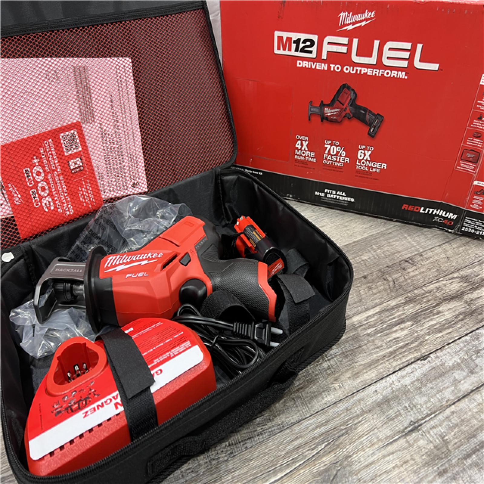 AS-IS Milwaukee M12 12V Lith-Ion Fuel HACKZALL Reciprocating Saw Kit