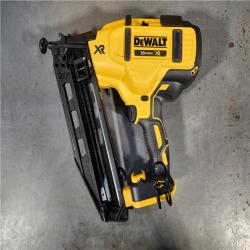 HOUSTON LOCATION - AS-IS DEWALT 20V MAX XR Lithium-Ion Electric Cordless 16-Gauge Angled Finishing Nailer (Tool Only)