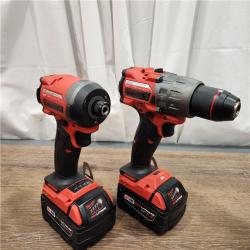 AS-IS Milwaukee M18 FUEL 18V Lithium-Ion Brushless Cordless Hammer Drill and Impact Driver Combo Kit (2-Tool) with 2 Batteries