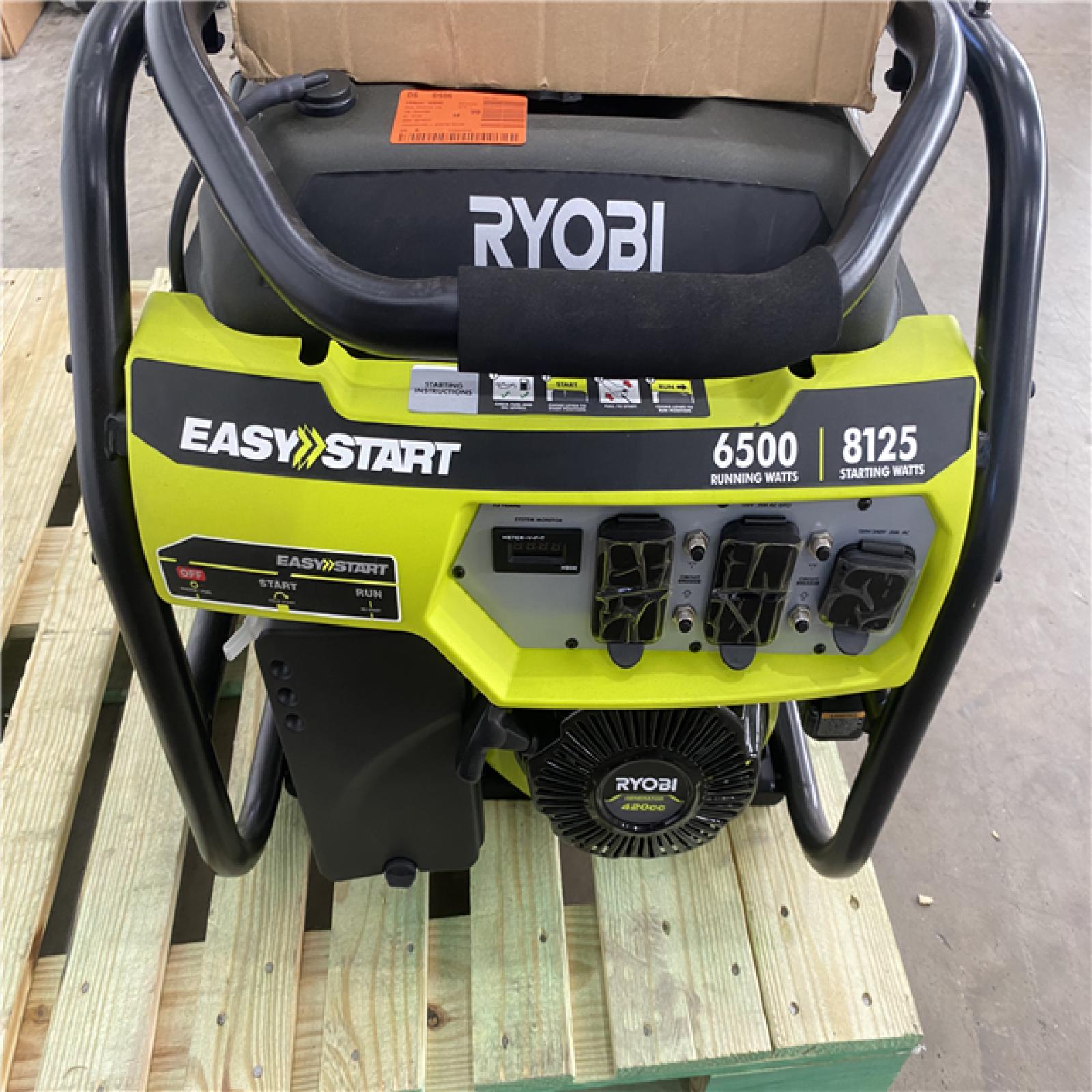 Houston Location - AS-IS Ryobi Easy Start 6,500 Running Watts 8,125 Starting Watts Generator