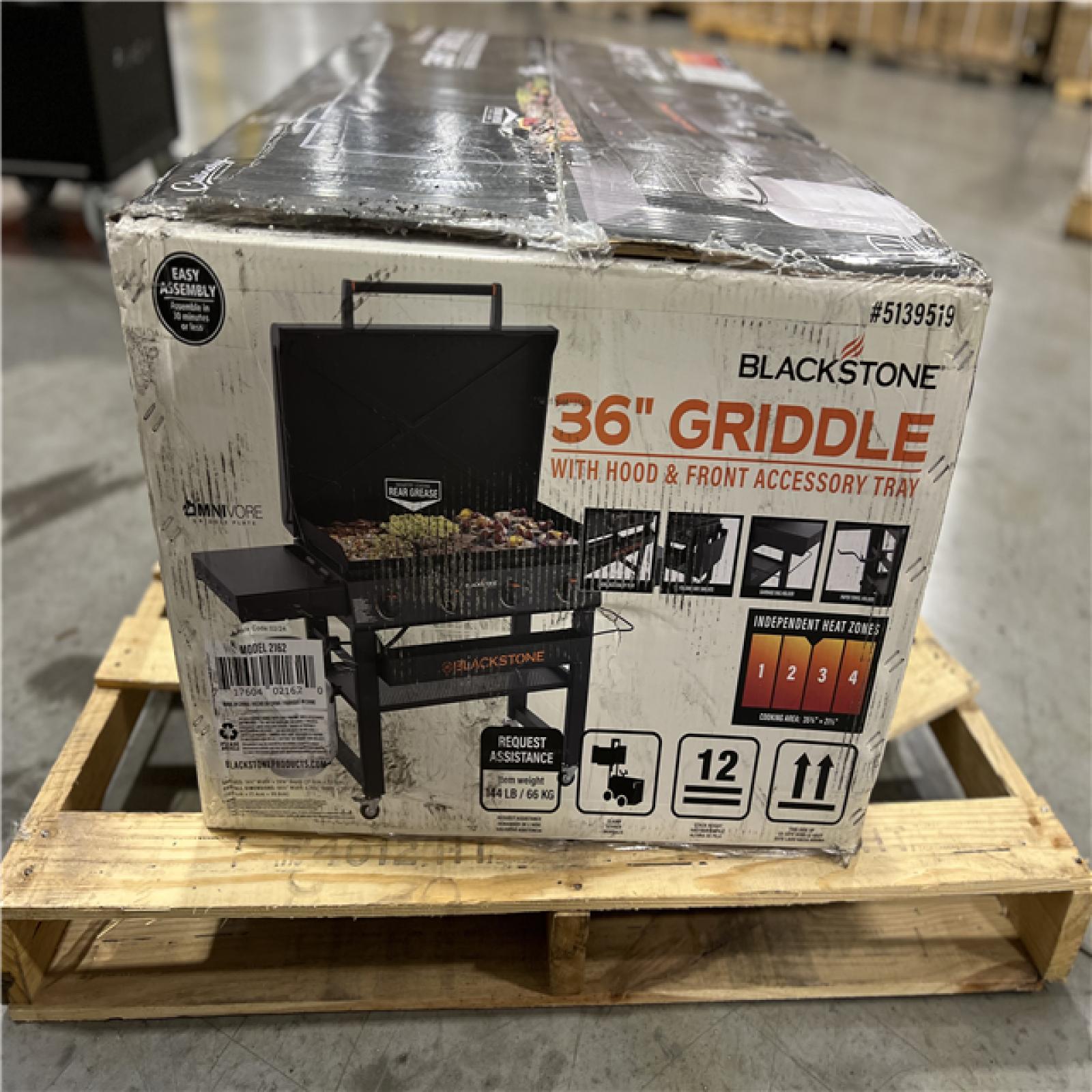 DALLAS LOCATION - Blackstone 36 in Culinary Omnivore Griddle with Hood 4-Burner Liquid Propane Flat Top Grill