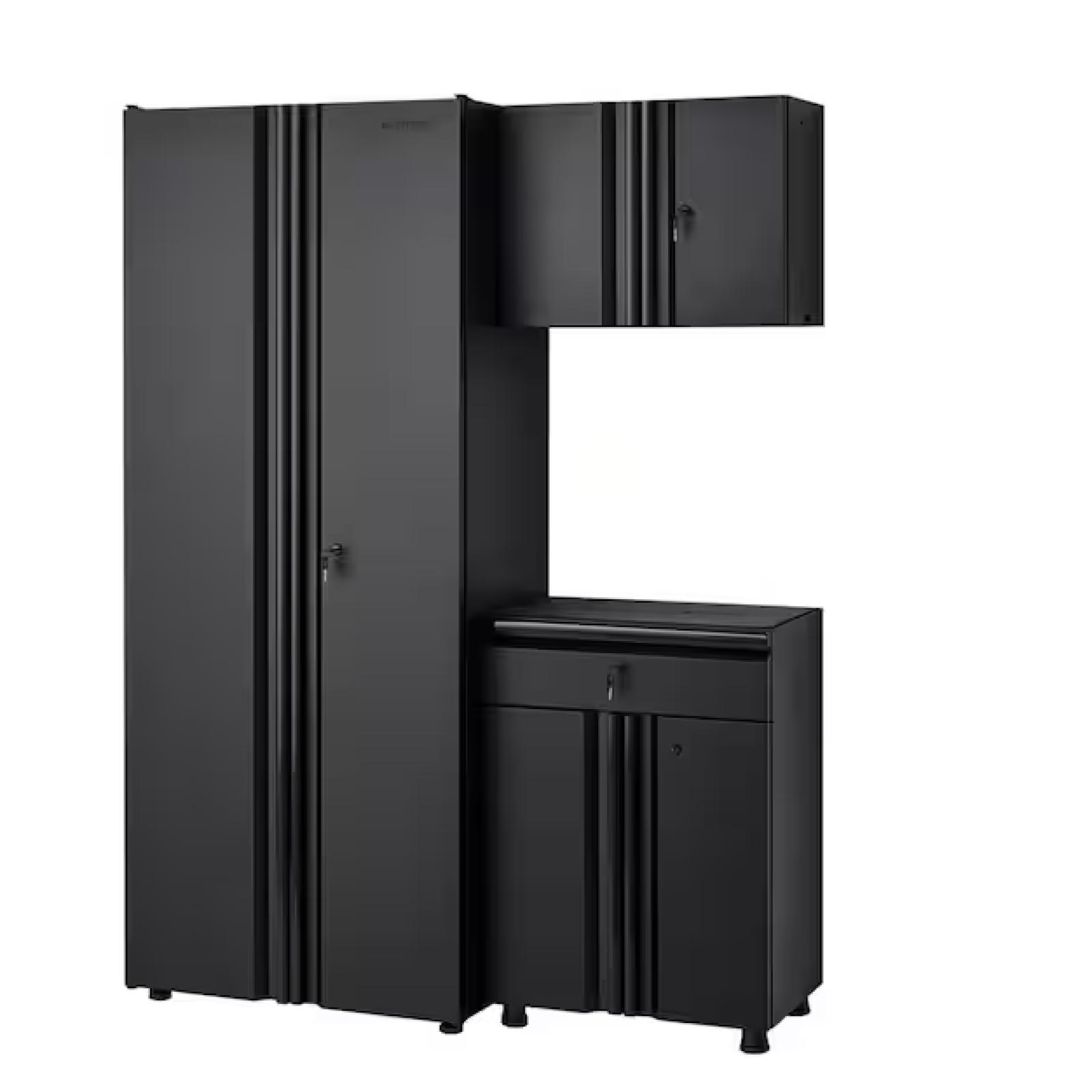 DALLAS LOCATION - Husky 3-Piece Regular Duty Welded Steel Garage Storage System in Black (2 UNITS)