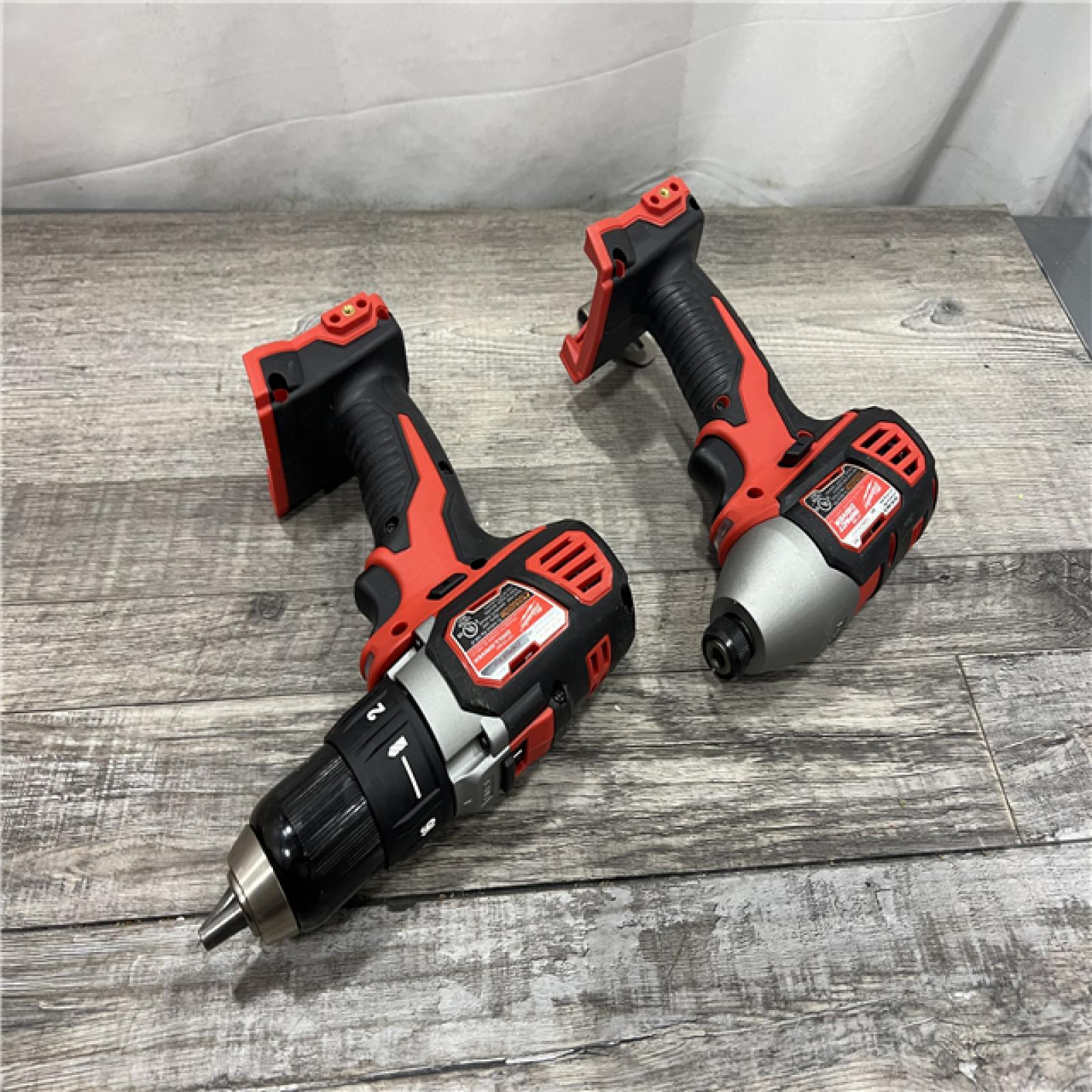 AS-IS Milwaukee M18 18V Cordless Brushed 2 Tool Drill/Driver and Impact Driver Kit