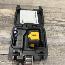 AS-IS DEWALT 55 ft. Green Self-Leveling Cross Line Laser Level with (2) AA Batteries & Case