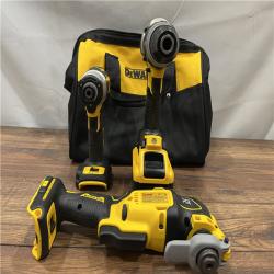 AS IS DEWALT 20-Volt Lithium-Ion Cordless 3-Tool Combo Kit with FLEXVOLT 9 Ah and 20V 6 Ah Batteries and Charger