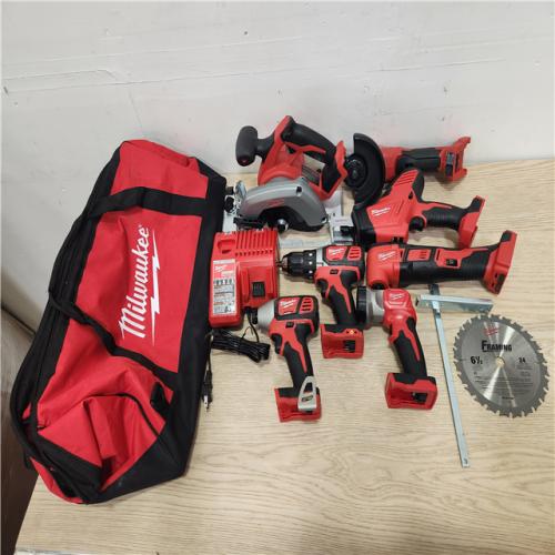 Phoenix Location NEW Milwaukee M18 18-Volt Lithium-Ion Cordless Combo Kit 7-Tool with Charger and Tool Bag (No Battery)