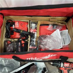 AS-IS Milwaukee M18 18-Volt Lithium-Ion Cordless Combo Tool Kit (5-Tool) with (1) 3.0Ah and (1) 1.5Ah Battery, (1) Charger, (1) Tool Bag