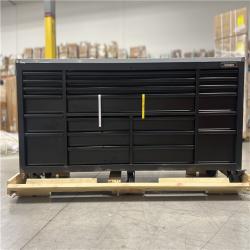 DALLAS LOCATION - HUSKY Tool Storage 84 in. W Heavy Duty Matte Black Mobile Workbench Tool Chest with Stainless Steel Work Top