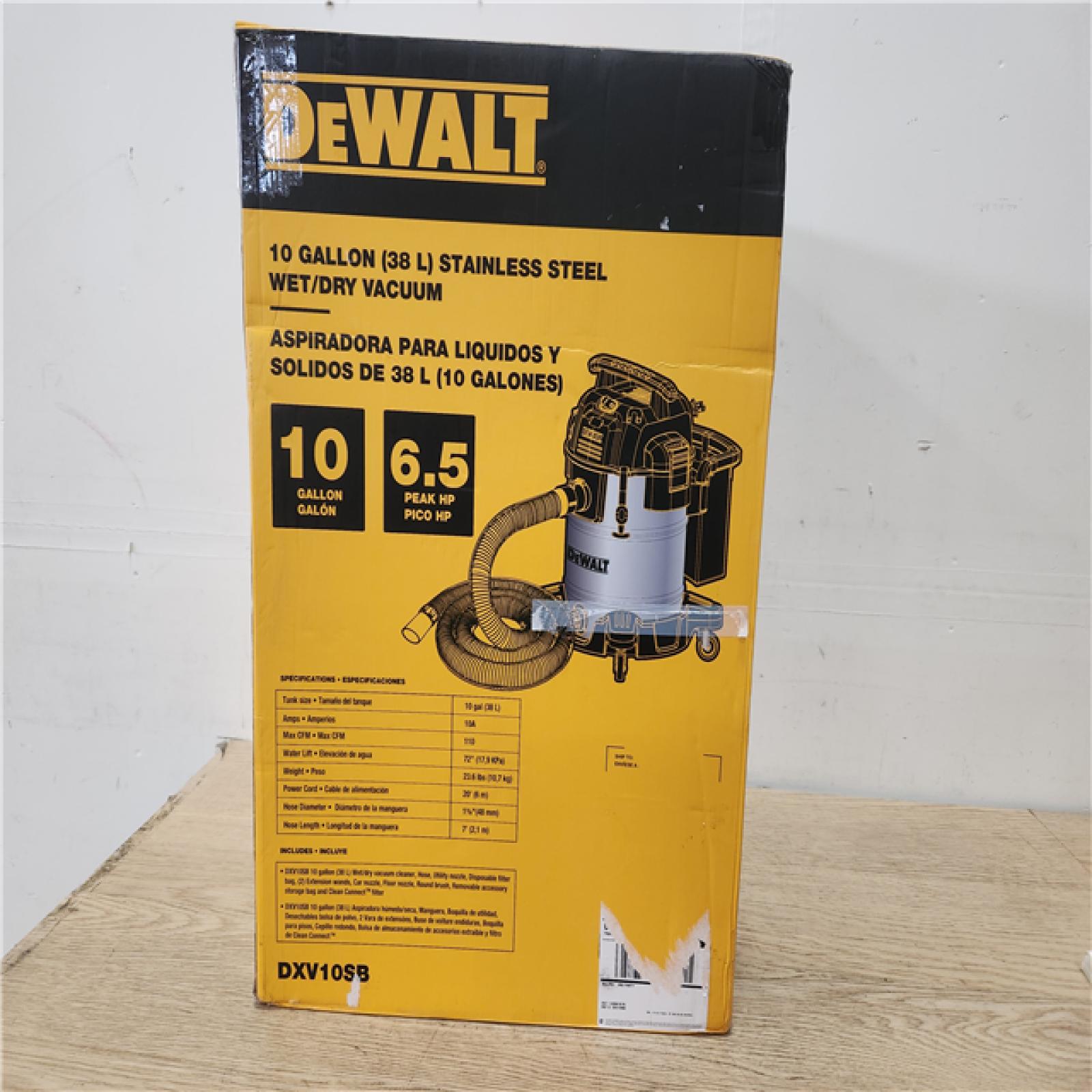 Phoenix Location DEWALT 10 Gal. Stainless Steel Wet/Dry Vacuum