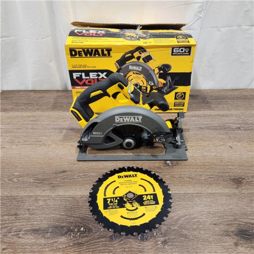AS-IS DeWalt FLEXVOLT 60V MAX Cordless Brushless 7-1/4 in. Circular Saw with Brake (Tool Only)