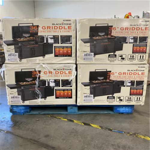 DALLAS LOCATION - Blackstone 36 Culinary Omnivore Griddle with Side Table 4-Burner Liquid Propane Flat Top Grill PALLET -(4 UNITS)