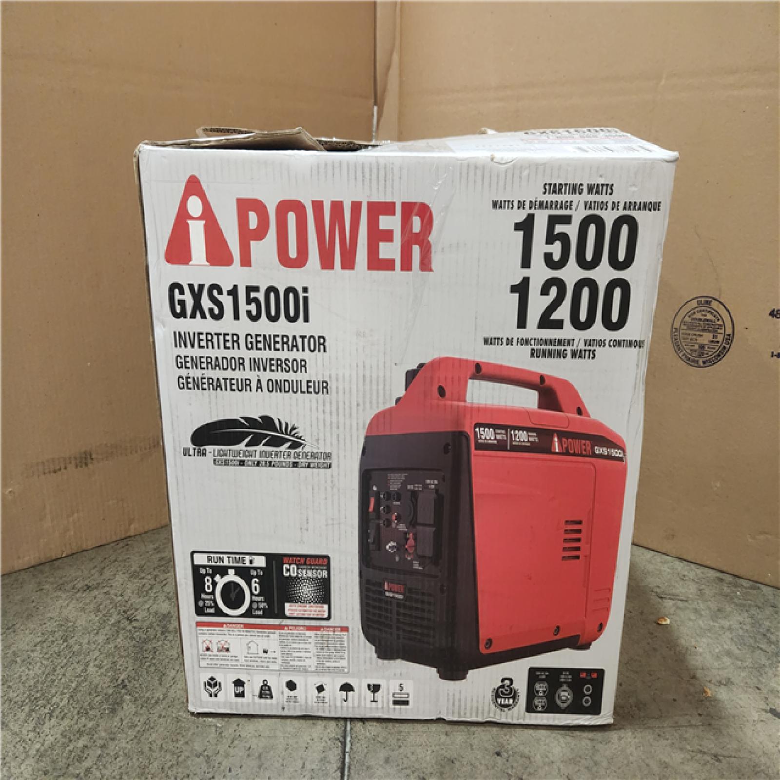 Phoenix Location A-iPower 1500-Watt Recoil Start Gasoline Powered Ultra-Light Inverter Generator with 60cc OHV Engine and CO Sensor Shutdown