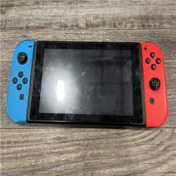 AS-IS Nintendo Switch with Neon Blue and Neon Red Joy-Con