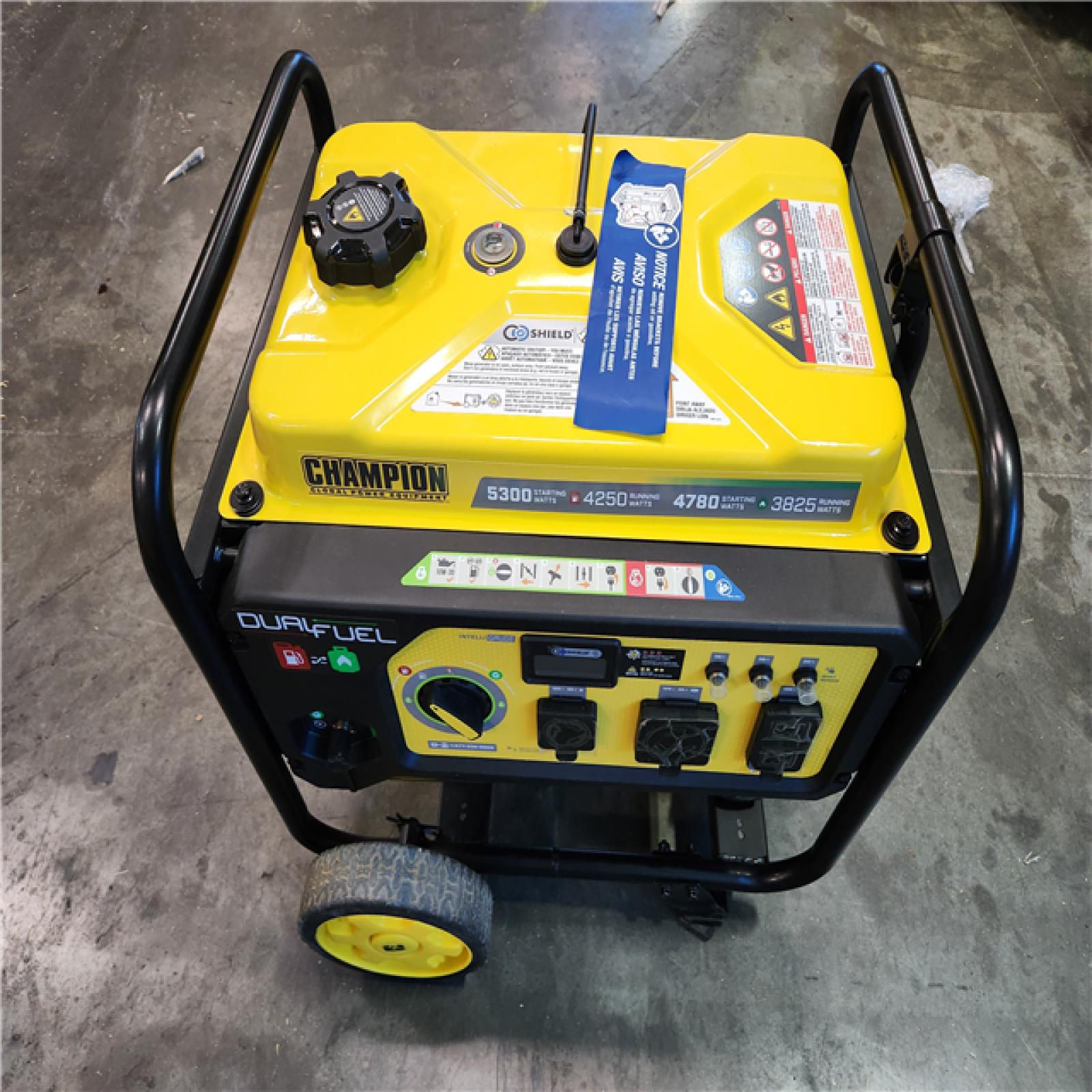 California AS-IS Champion Power Equipment 4250-Watt Recoil Start Duel Fuel Generator