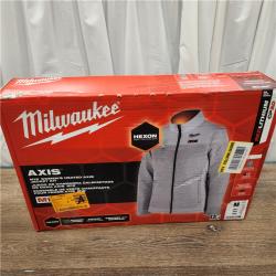 AS-IS Women's Medium M12 12V Lithium-Ion Cordless AXIS Gray Heated Jacket Kit with (1) 3.0 Ah Battery and Charger