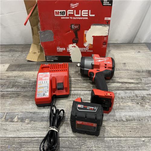 AS-IS Milwaukee M18 1/2 in. Cordless Brushless High Torque Impact Wrench Kit (Battery & Charger)