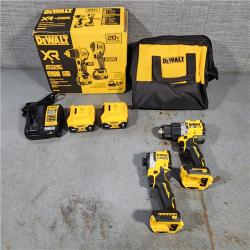 HOUSTON LOCATION - AS-IS (APPEARS LIKE NEW) DEWALT 20V MAX XR Hammer Drill and ATOMIC Impact Driver 2 Tool Cordless Combo Kit with (2) 4.0Ah Batteries, Charger, and Bag