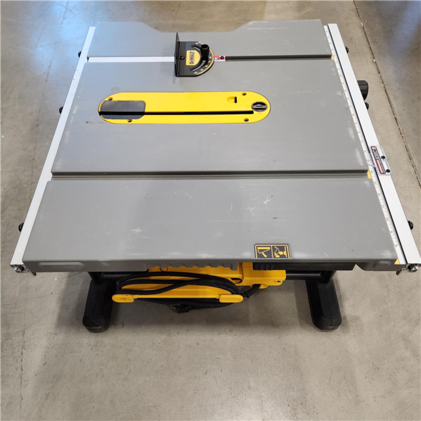 AS-IS DEWALT 15 Amp Corded 10 in. Job Site Table Saw with Rolling Stand