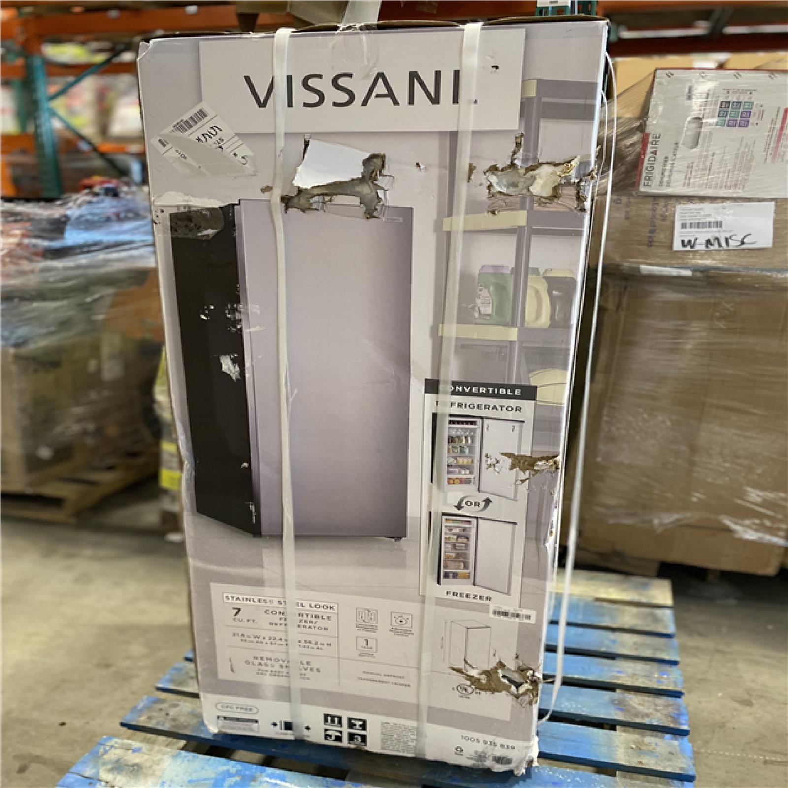 DALLAS LOCATION- Vissani 7 cu. ft. Convertible Upright Freezer/Refrigerator in Stainless Steel Garage Ready