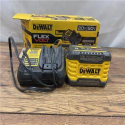 AS IS DEWALT FLEXVOLT 20V/60V MAX Lithium-Ion 6.0Ah Battery Pack with 6 Amp Output Charger